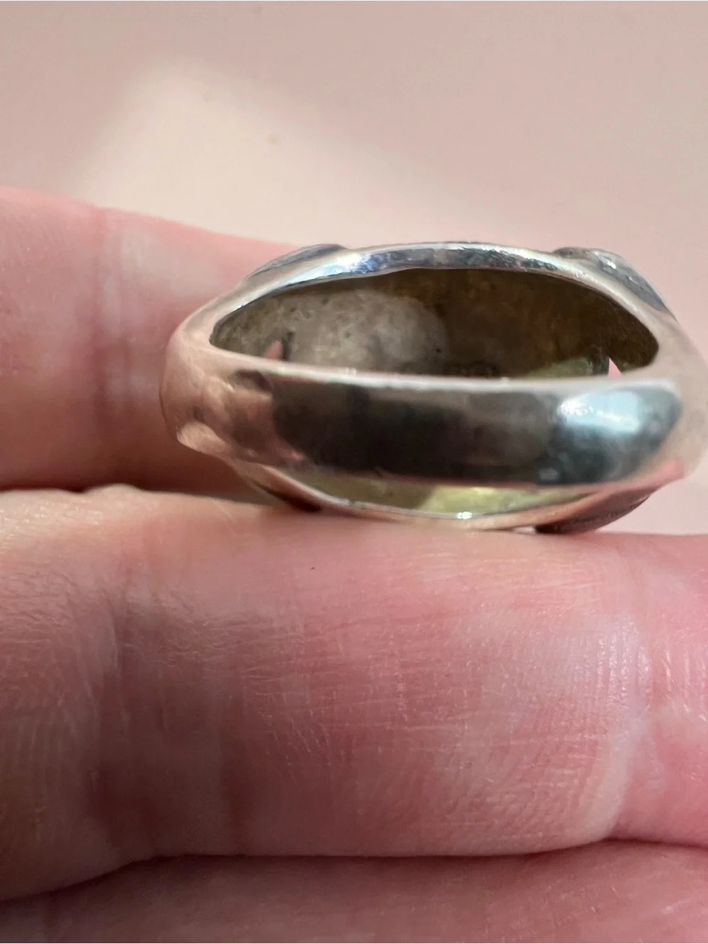 Vintage Judith Jack Sterling Silver White Cabochon Marcasite Ring